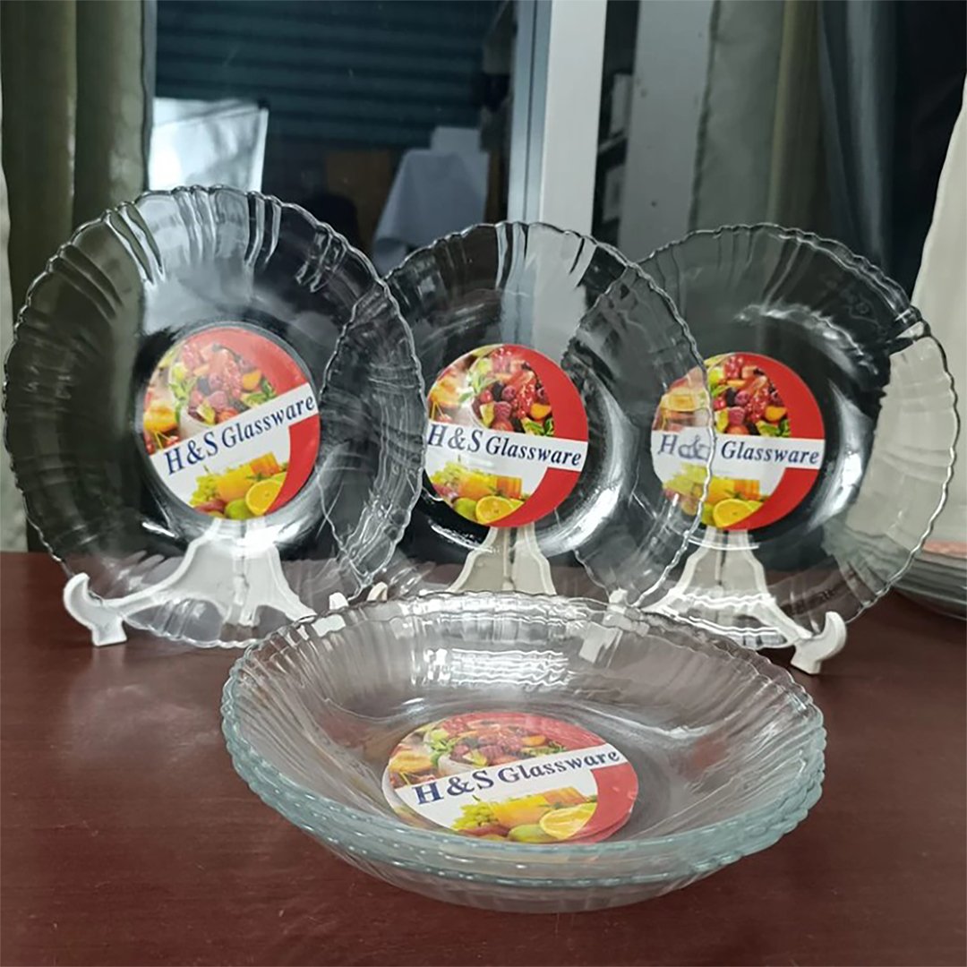 H&S 9-Inch Dinner Plate Set – Heat Resistant, Microwave & Oven Safe (Set of 6)