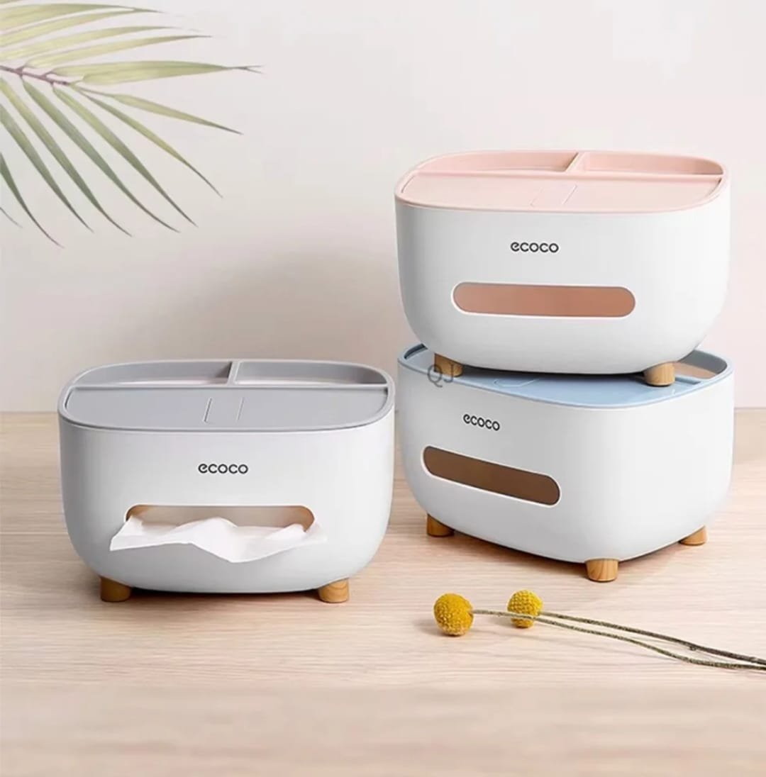 Tissue Box Cover Holder with Storage