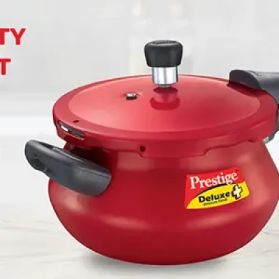 Prestige Pressure Cooker Red Color with Induction bottom 3 Liter (10795)
