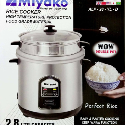 Miyako 2.8 LTR Double Pot Rice Cooker MRC-8728