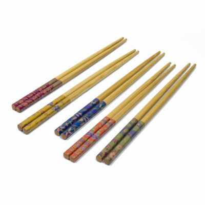 10 Pcs Chopsticks Bamboo sticks Multicolor