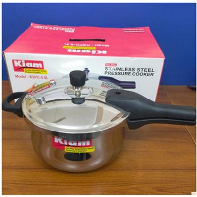Kiam Stainless Steel Pressure Cooker IB - 6.5 Ltr