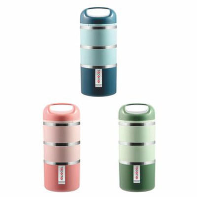 TEDEMEI 3 Layers Thermal Lunch Box